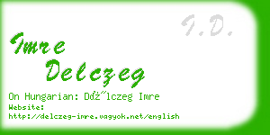 imre delczeg business card